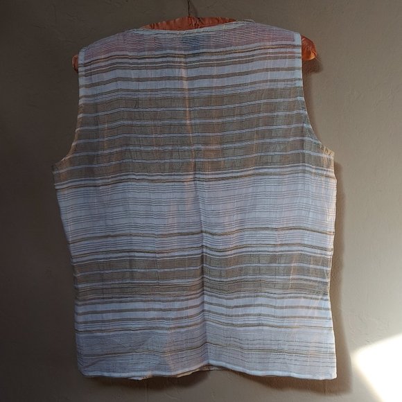 Conrad C Collection Striped Scoop Neck Tank Top - Picture 2 of 5